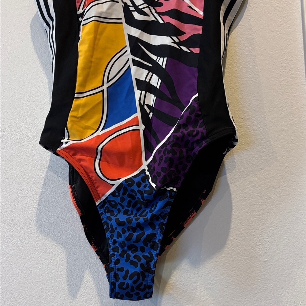 adidas Women's Rich Mnisi One Piece Swimsuit Size 6 Geometric Bathing Suit - Picture 6 of 11